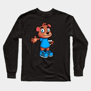 Cute Bear and Ball Long Sleeve T-Shirt